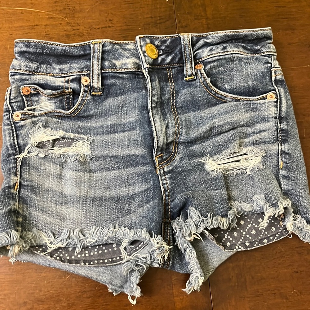 Blue denim shorts from American Eagle